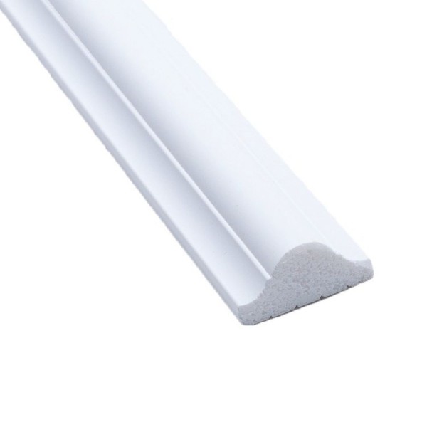 Kit Com 5 Barras Rodameio De Poliestireno 2,6cm X 12mm Liso 12m Branco