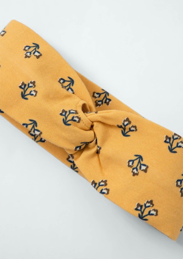 Encontraproduto.com.br - Faixa De Cabelo Infantil Com Detalhe Em Nó Hering Kids - Amarelo