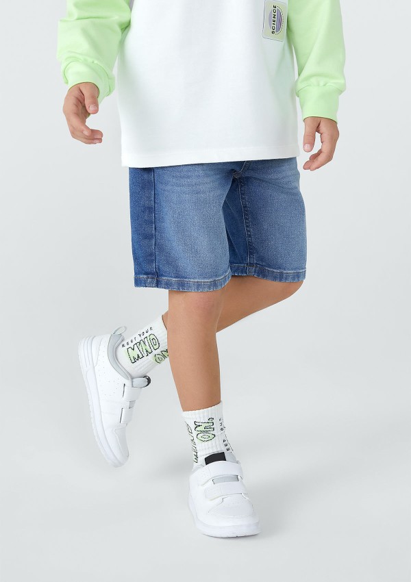 Encontraproduto.com.br - Kit Com 2 Pares De Meia Infantil Menino Em Ribana Cano Alto - Multicolorido