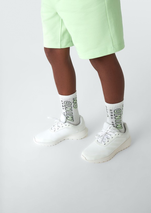 Encontraproduto.com.br - Kit Com 2 Pares De Meia Infantil Menino Em Ribana Cano Alto - Multicolorido