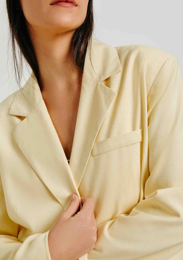 Encontraproduto.com.br - Blazer Feminino Regular Com Linho Hering