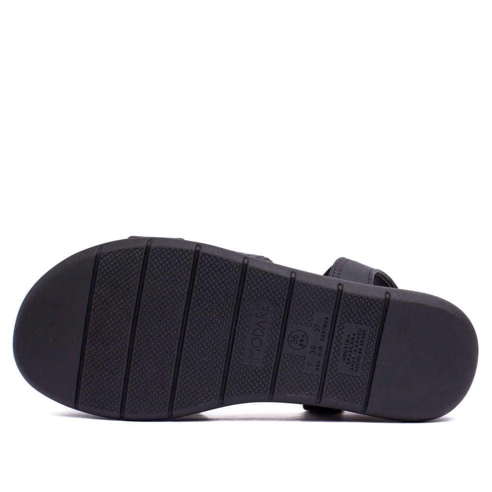 Encontraproduto.com.br - Sandália Feminina Modare com Tira Tressê Preto