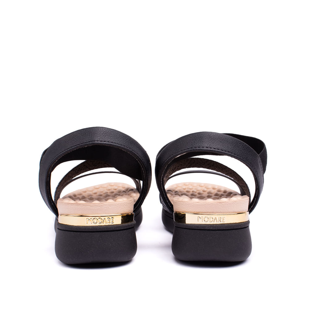 Encontraproduto.com.br - Sandália Feminina Modare com Tira Tressê Preto