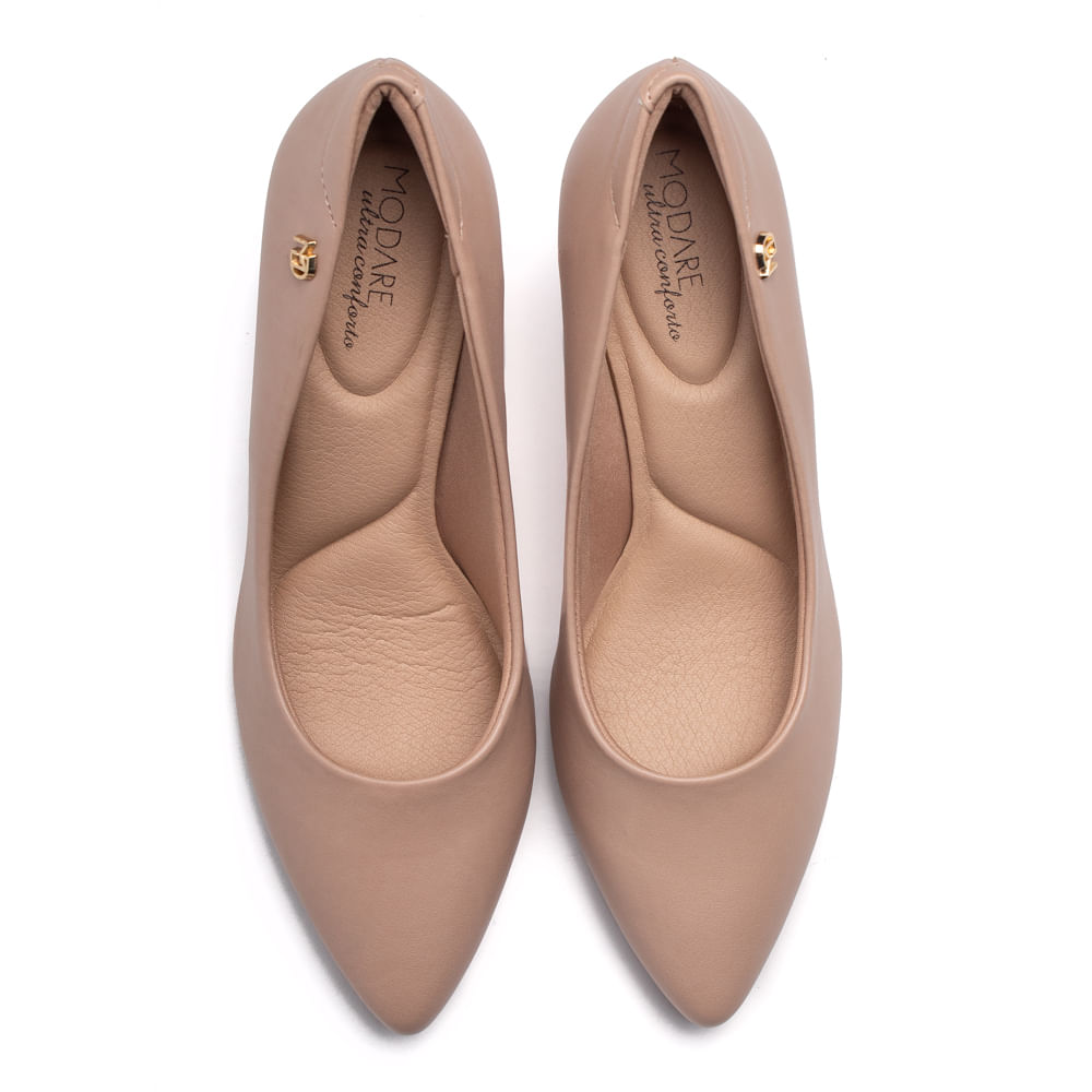 Encontraproduto.com.br - Scarpin Feminino Modare com Salto Médio Bege