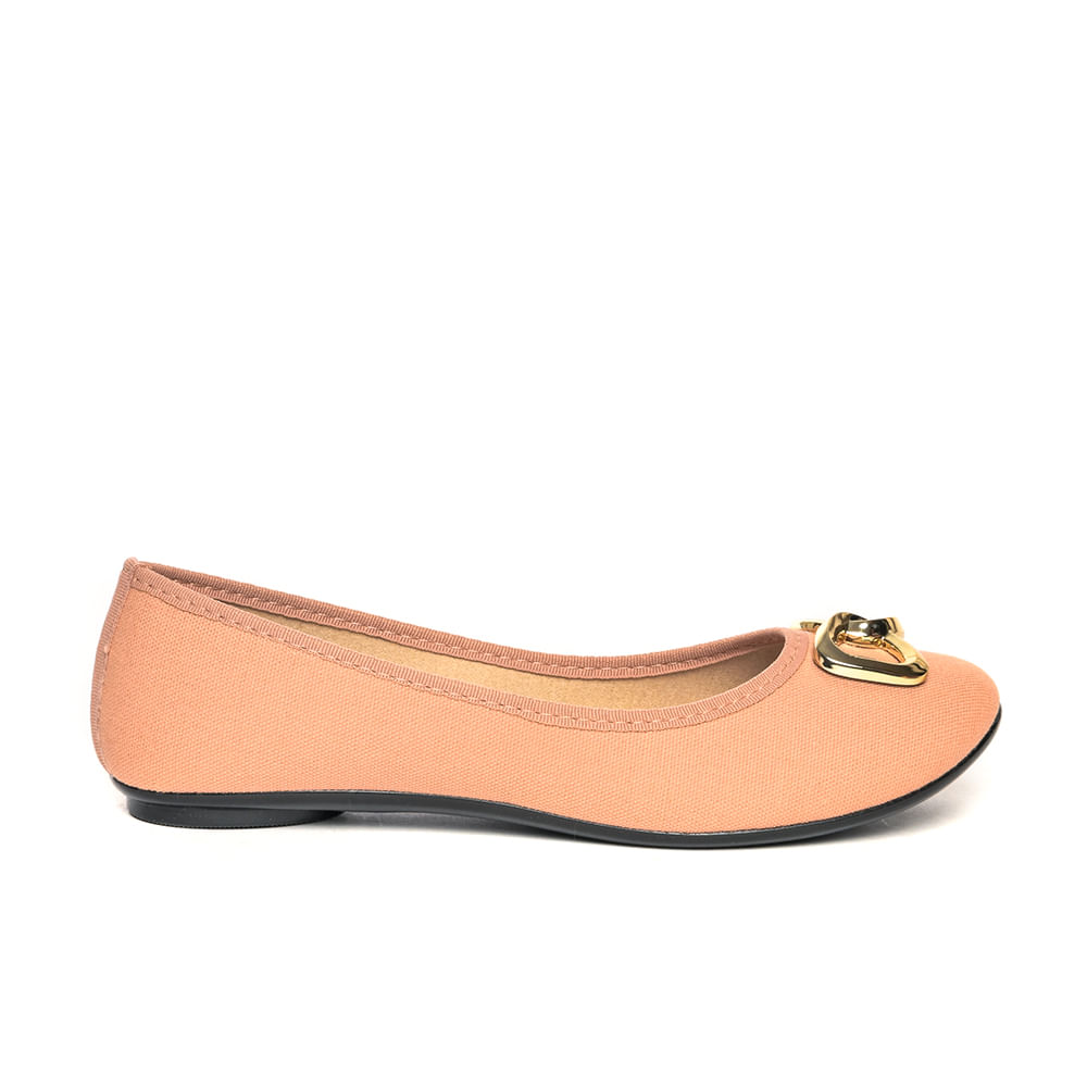 Sapatilha Moleca Bico Redondo Nude