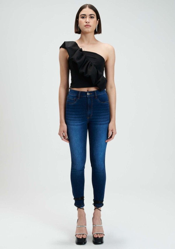 Calca Jeans Ankle Super High