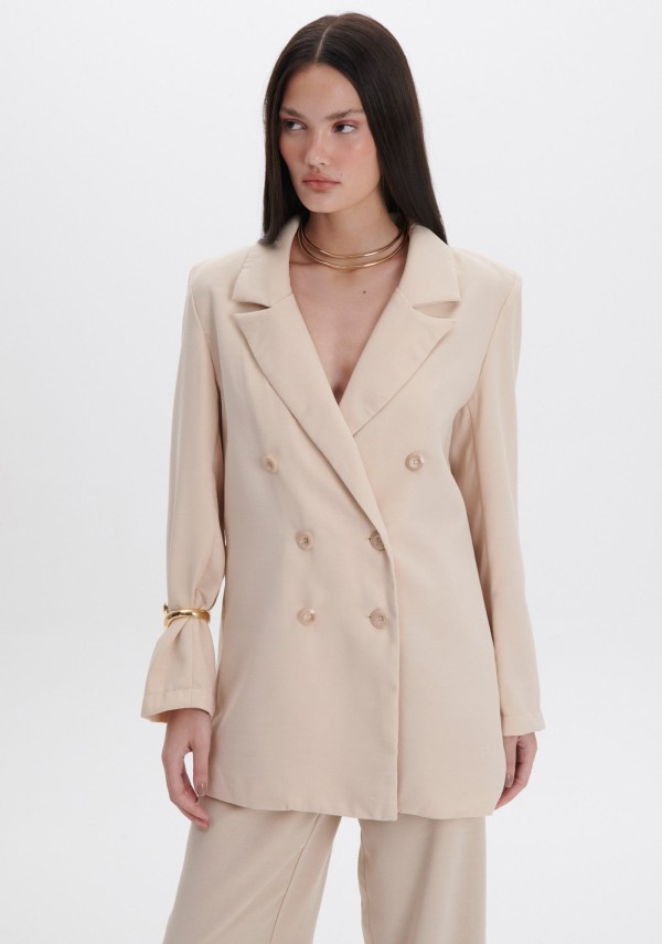 Encontraproduto.com.br - Blazer Alongado com Botões