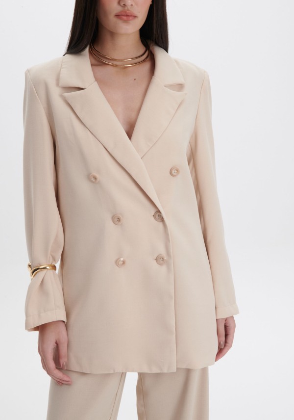 Encontraproduto.com.br - Blazer Alongado com Botões
