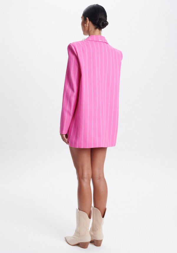 Encontraproduto.com.br - Blazer Alongado Risca de Giz
