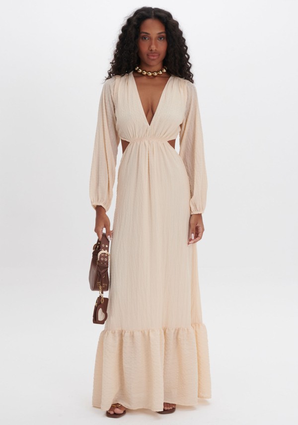 Encontraproduto.com.br - Vestido Longo com Cut Out