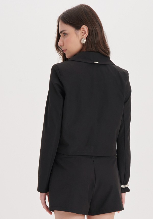 Encontraproduto.com.br - Blazer Curto com Fivela