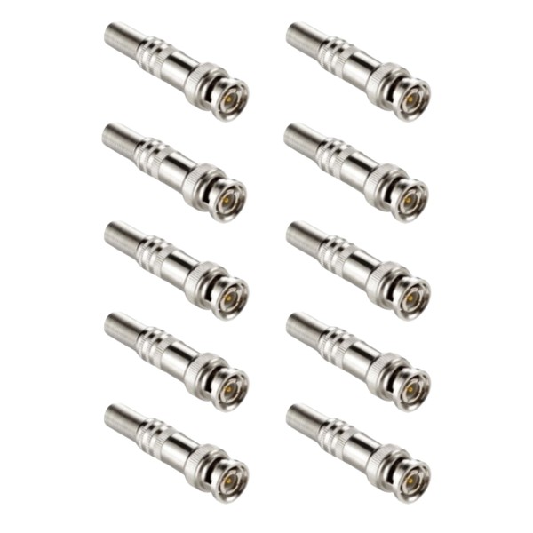Kit Conector Para Câmera CFTV BNC Com Mola 17090265 Embalagem Com 10 Peças WCAM WEG