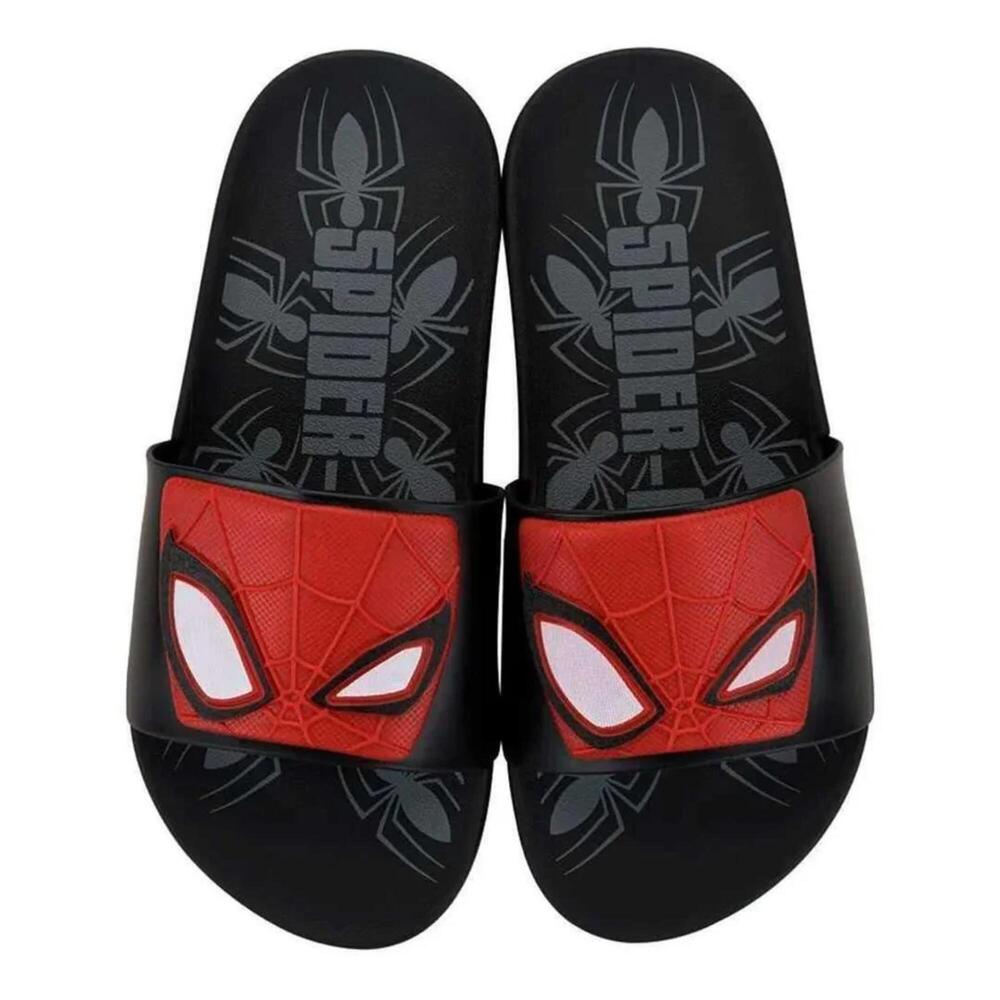 Encontraproduto.com.br - Chinelo Infantil Grendene Kids Slide Homem Aranha Preto