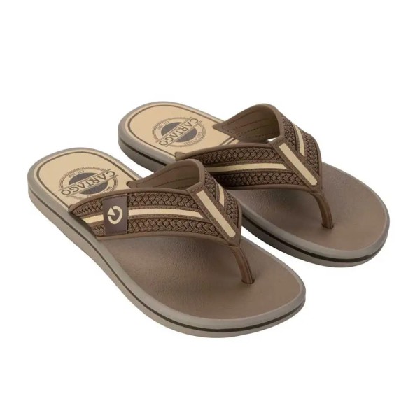 Encontraproduto.com.br - Chinelo Dedo Cartago Palermo Cinza e Marrom Masculino