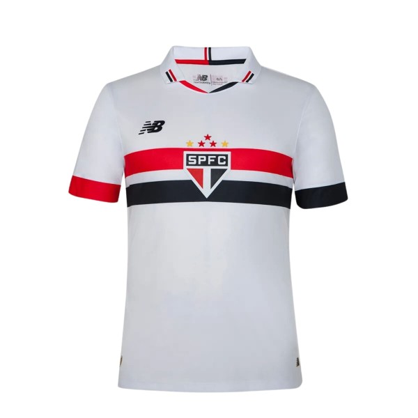 Camisa São Paulo 2024 New Balance Home SPFC Jogador Masculina - Branca/Vermelha