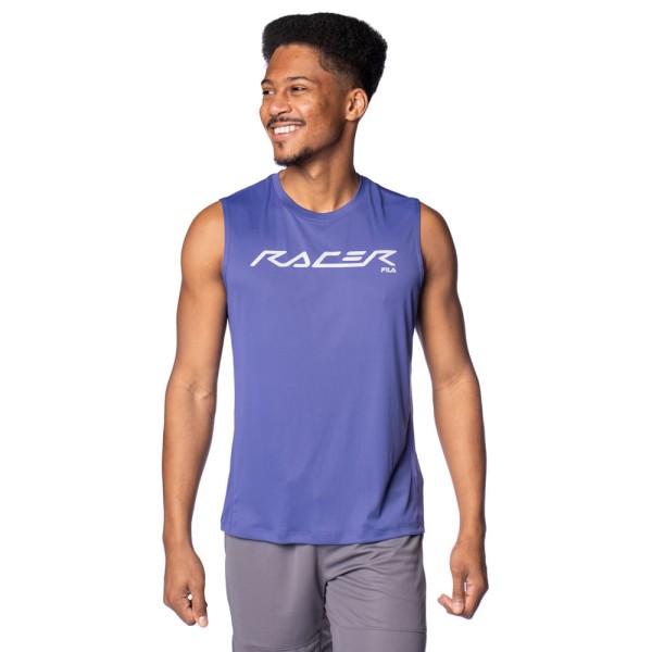Encontraproduto.com.br - Regata Masculina Fila Reflective Core Run Azul