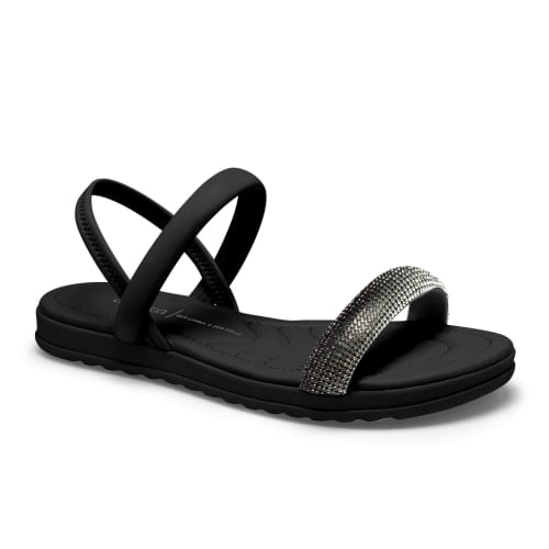 Rasteira Dakota Flat Anatômica Preto