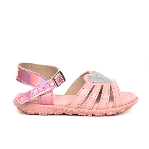 Encontraproduto.com.br - Sandália Infantil Molekinha Coração Rosa