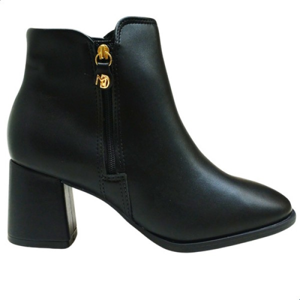 Bota Cano Curto Modare Salto Bloco Médio Feminina Preto