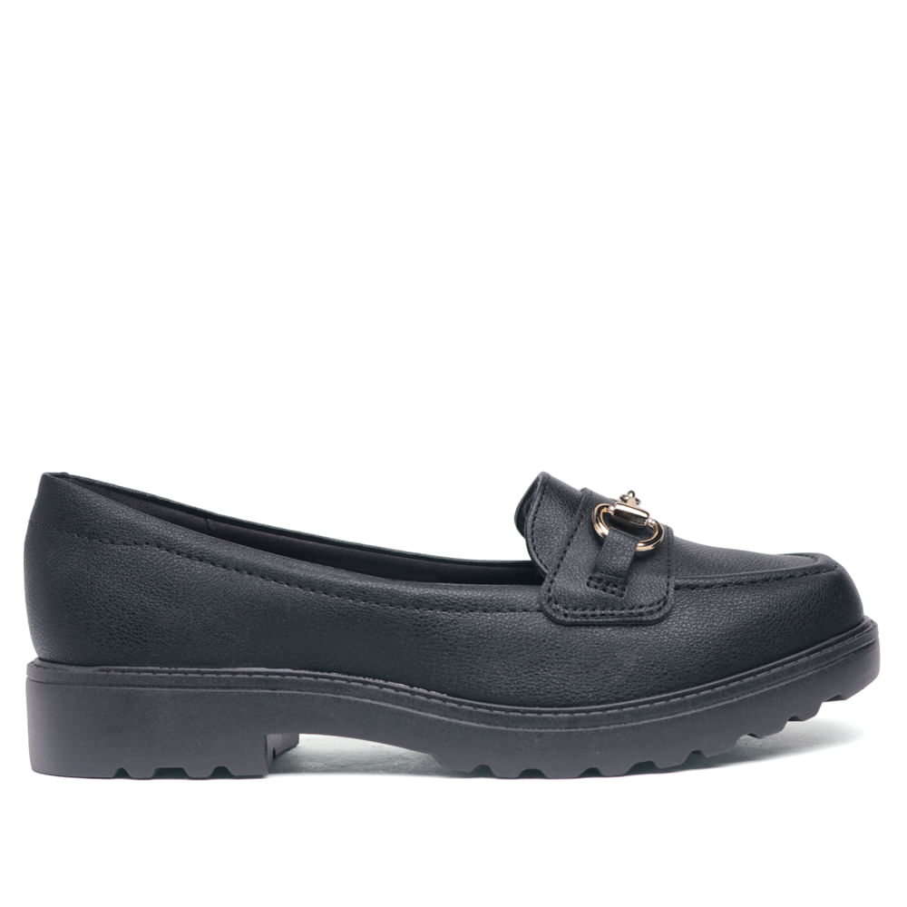 Encontraproduto.com.br - Sapato Feminino Mocassim Modare Loafer Preto