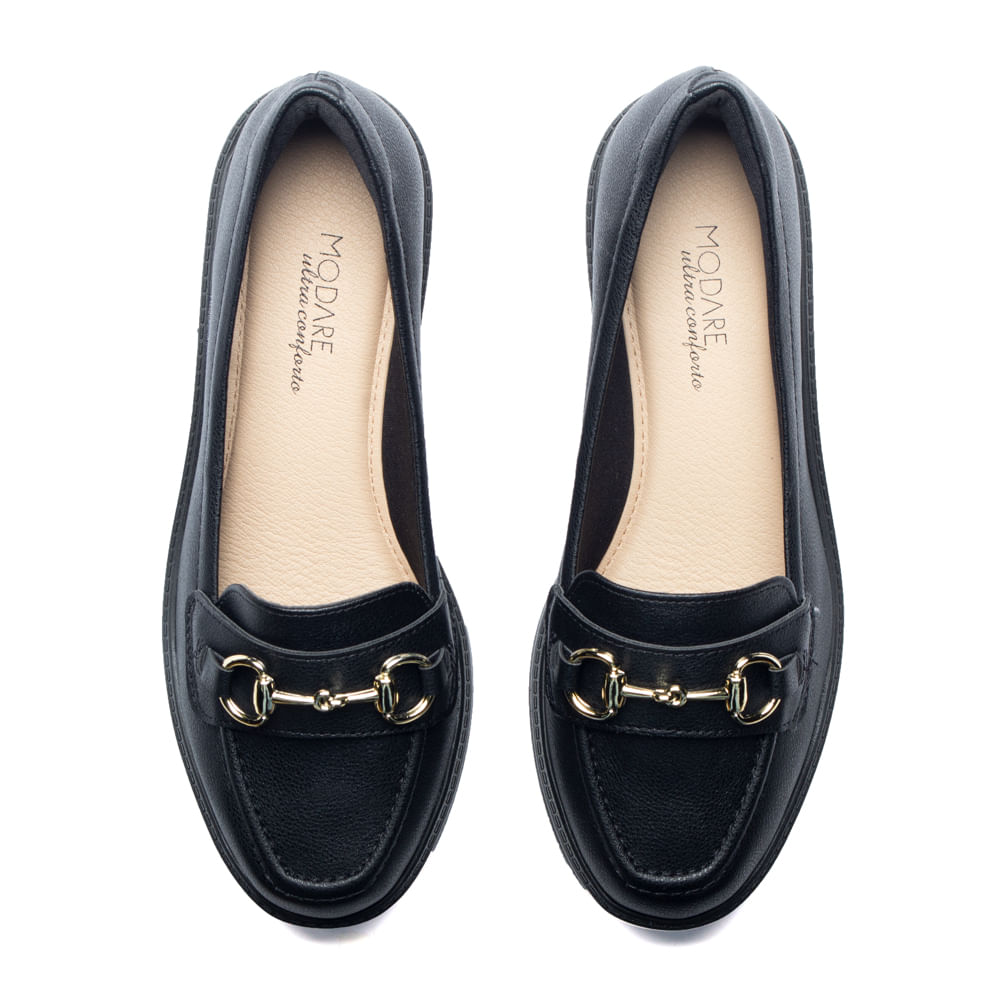 Encontraproduto.com.br - Sapato Feminino Mocassim Modare Loafer Preto