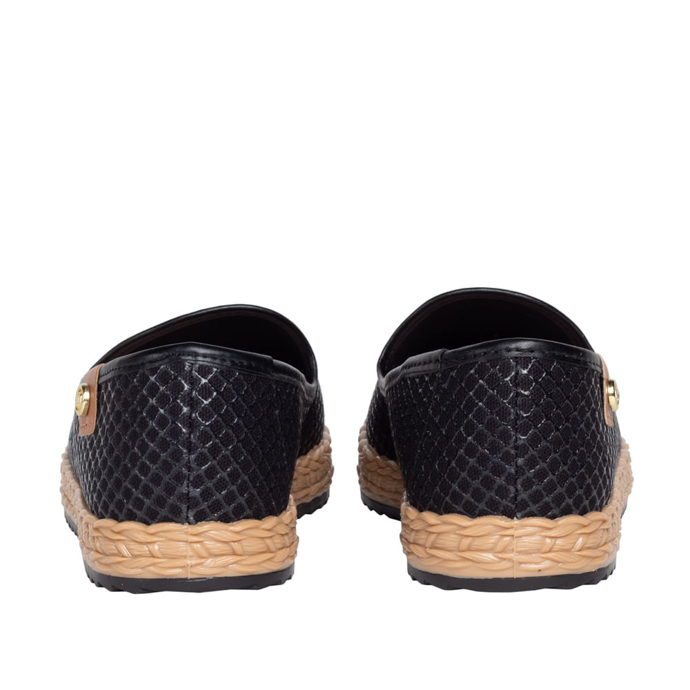 Sapatilha Feminina Moleca Texturizada Preto