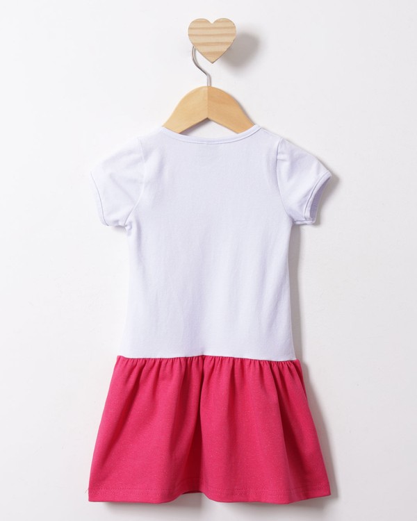 Encontraproduto.com.br - Vestido Bebê Estampa Minnie Disney Branco