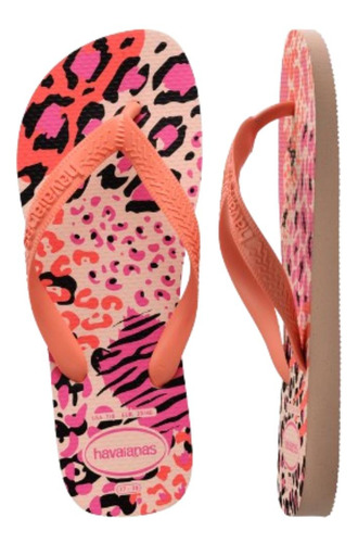 Sándalia Havaianas Top Animals Fc Areia/Cobre Metalico 37/38