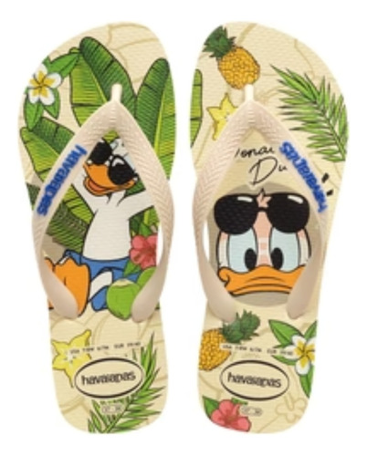 Encontraproduto.com.br - Sandália Havaianas Disney Classic Bege Palha 27/28