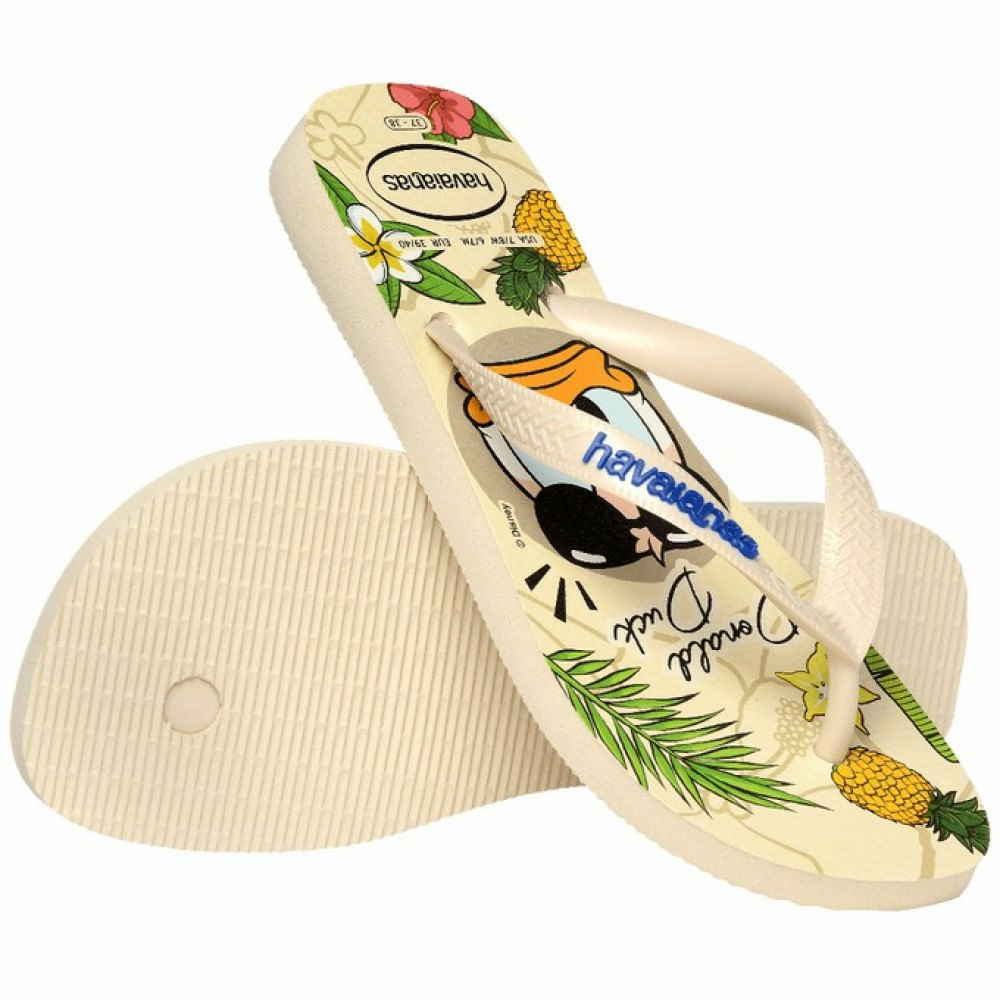 Encontraproduto.com.br - Sandália Havaianas Disney Classic Bege Palha 29/30