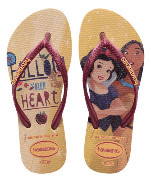 Sandália Havaianas Kids Slim Princess Frozen Roxo Fantasy N° 29/30 (MP)
