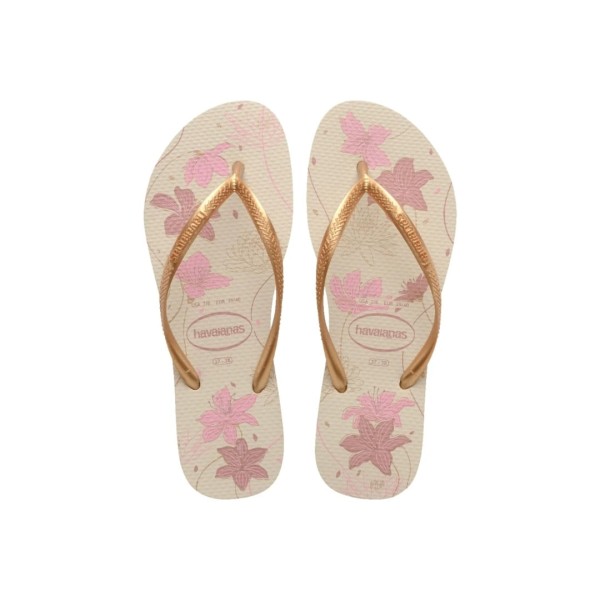 Sandalia Havaianas Slim Organic Bege/Dourado 35/36 PAR