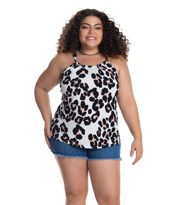 Encontraproduto.com.br - Blusa de Alça Plus Size Infinita Cor Sortida