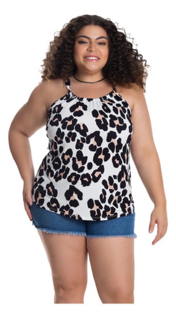 Encontraproduto.com.br - Blusa de Alça Plus Size Infinita Cor Sortida