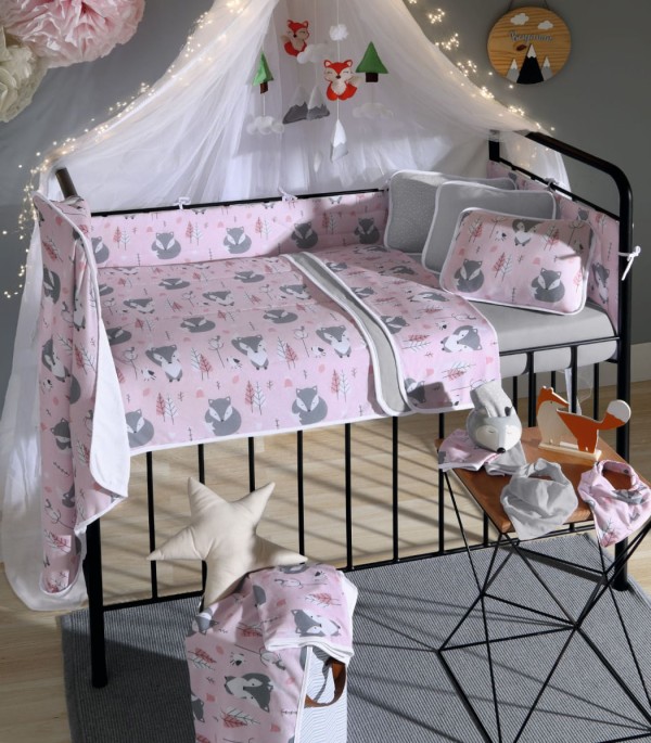 Encontraproduto.com.br - Edredom Bebê Estampado Vivaldi Rosa