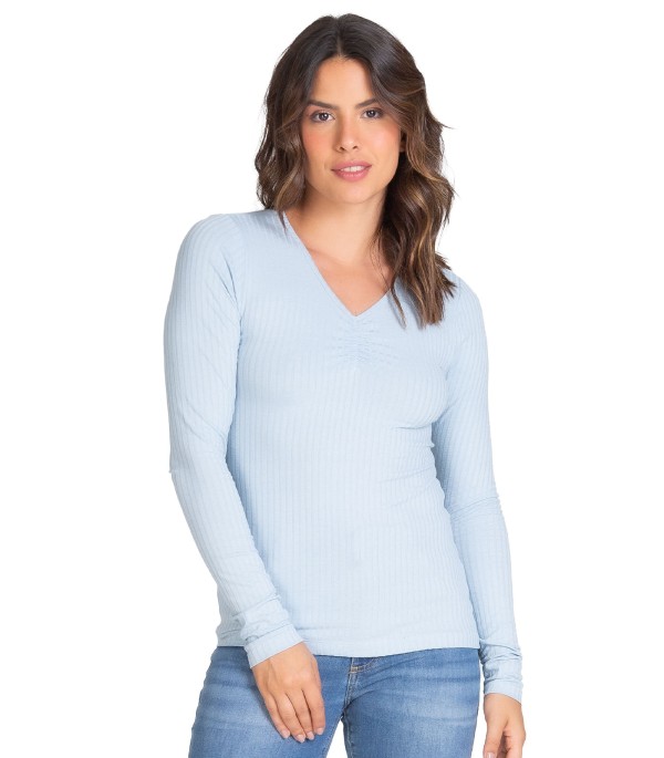Blusa Feminina Canelada Select Azul