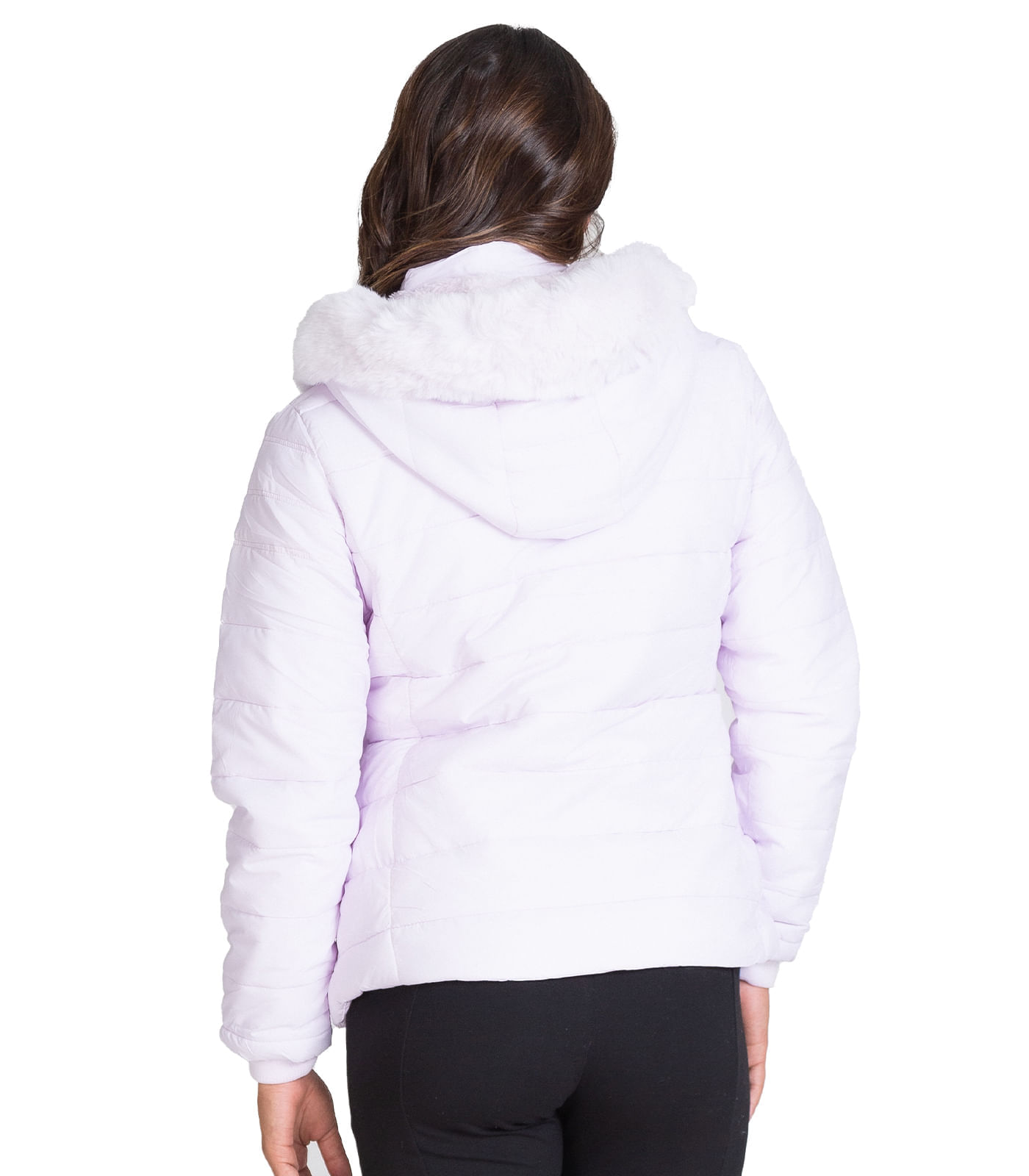 Encontraproduto.com.br - Jaqueta Puffer Feminina Com Capuz Select Roxo