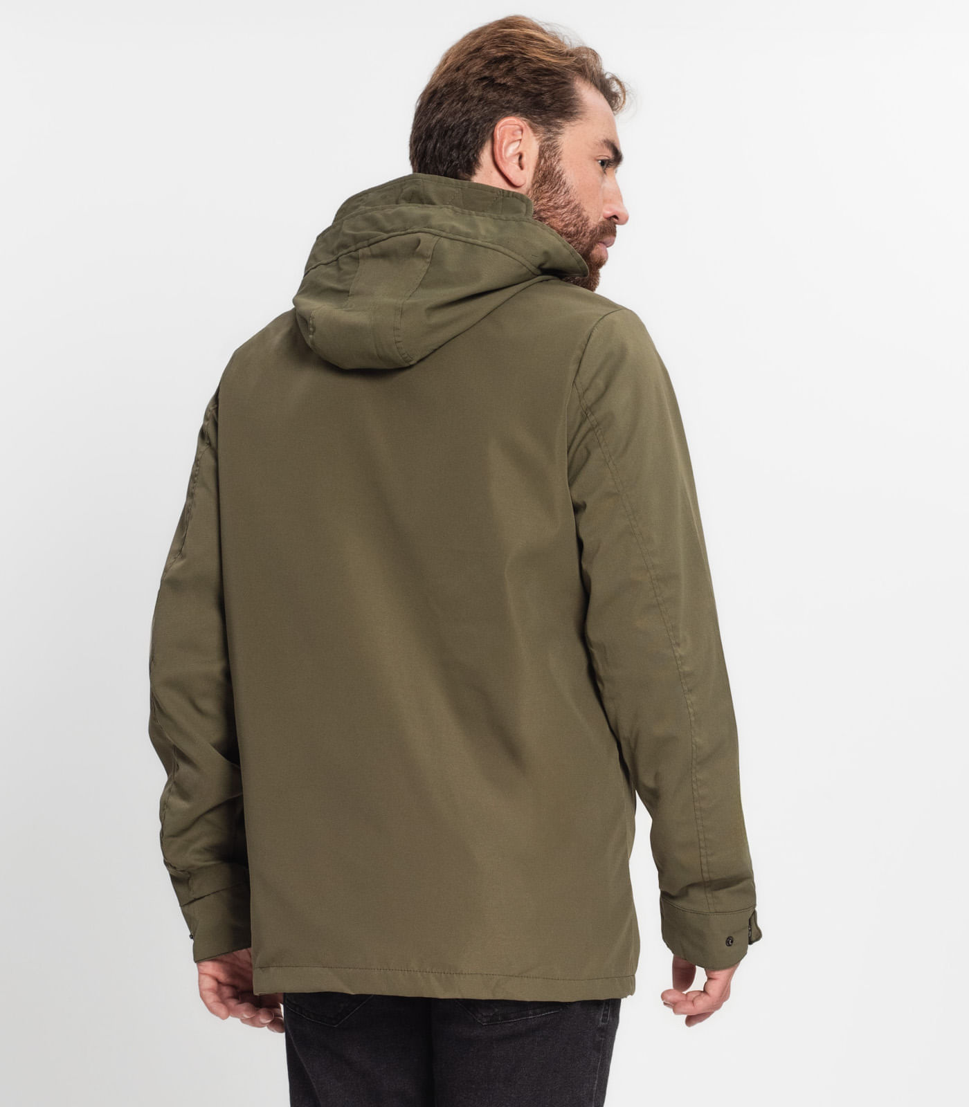 Encontraproduto.com.br - Jaqueta Com Capuz Masculina Em Sarja Diametro Verde