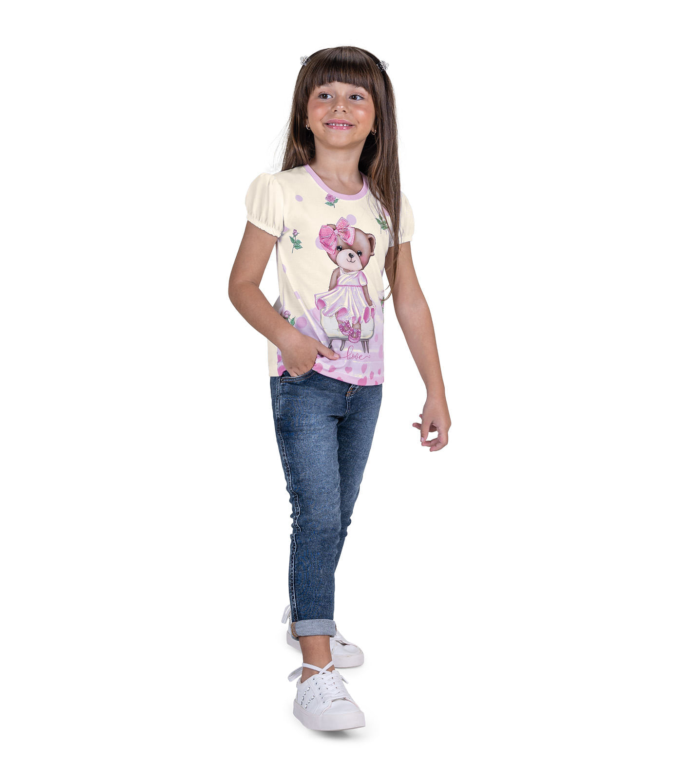 Encontraproduto.com.br - Conjunto Infantil Blusa Com Calça Trick Nick Bege