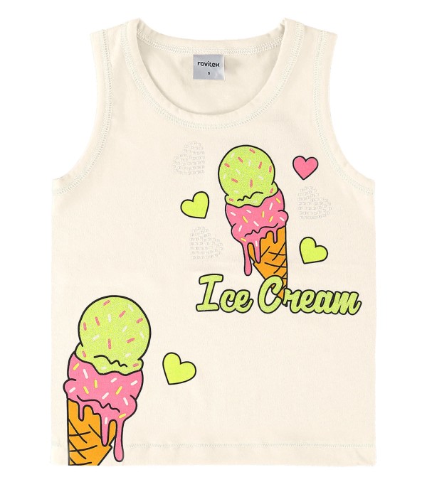 Regata Infantil Feminina Ice Cream Rovi Kids Bege