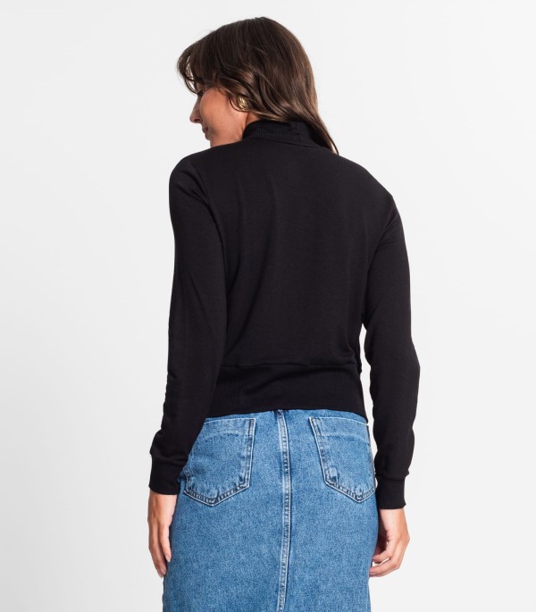 Encontraproduto.com.br - Blusão Feminino Em Molecotton Rovitex Preto