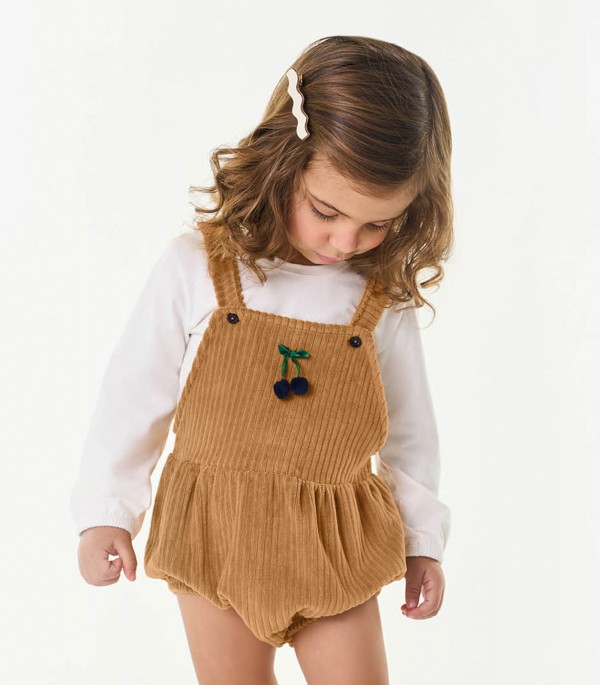 Encontraproduto.com.br - Conjunto Infantil Macaquinho Com Blusa Trick Nick Marrom