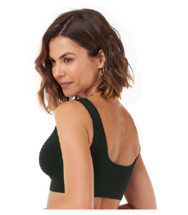 Encontraproduto.com.br - Top Com Alça Larga Sem Costura Zee Rucci Preto