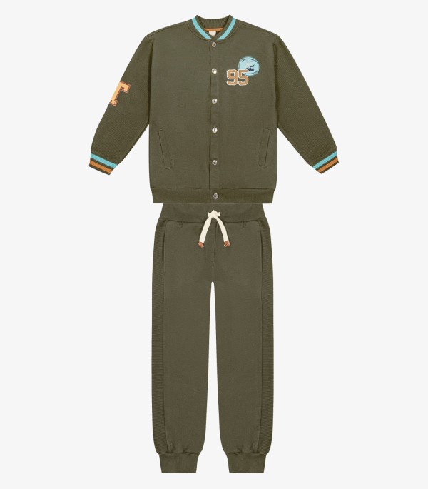 Conjunto Infantil Jaqueta Com Calça Trick Nick Verde