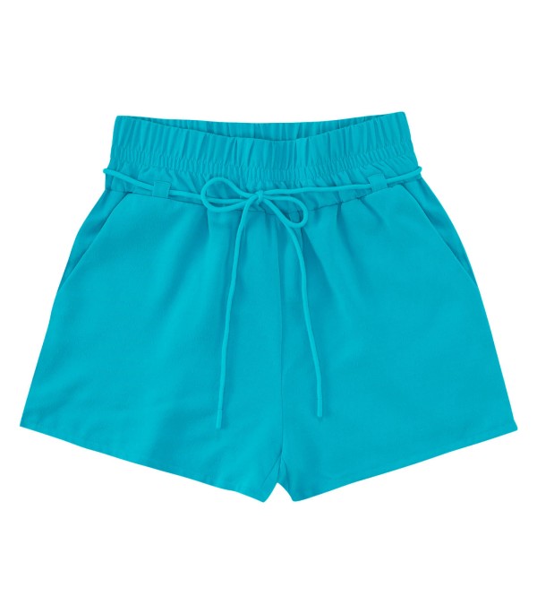 Encontraproduto.com.br - Shorts Feminino De Poá Light Endless Azul