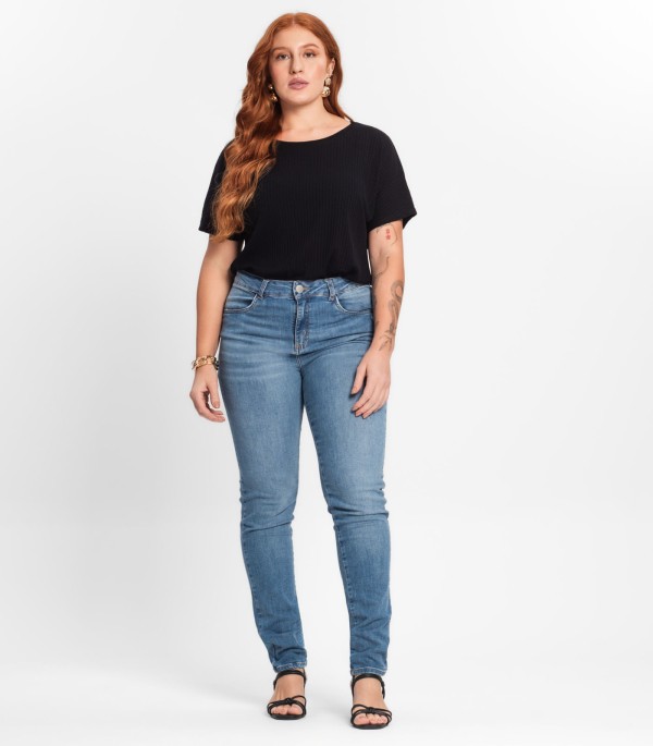 Encontraproduto.com.br - Blusa Feminina Plus Size Secret Glam Preto