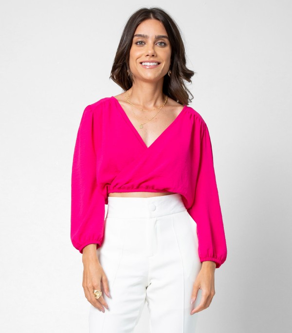 Blusa Feminina Manga 3/4 Rovitex Rosa