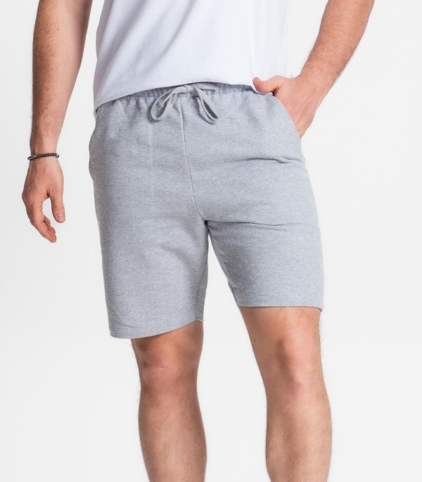 Encontraproduto.com.br - Bermuda Masculina Plus Size Moletom Diametro Cinza