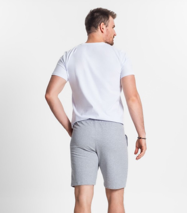 Encontraproduto.com.br - Bermuda Masculina Plus Size Moletom Diametro Cinza