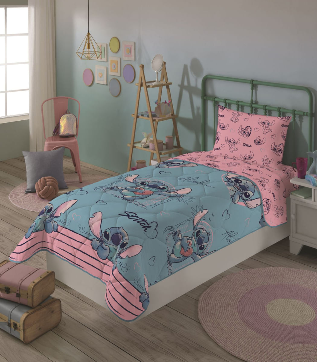 Jogo De Cama Infantil Solteiro 2 Peças Lepper Azul
